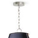French Maid 3 Light 25.5 inch Blue and Polished Nickel Chandelier Ceiling Light