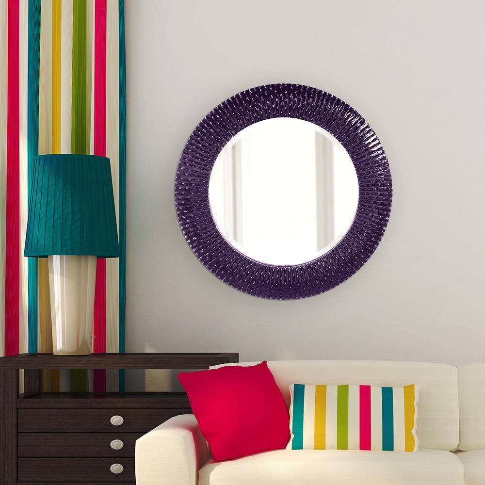 Bergman 32 X 32 inch Glossy Royal Purple Wall Mirror