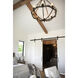 Lodge 8 Light 38 inch Weathered Oak/Bronze Chandelier Ceiling Light