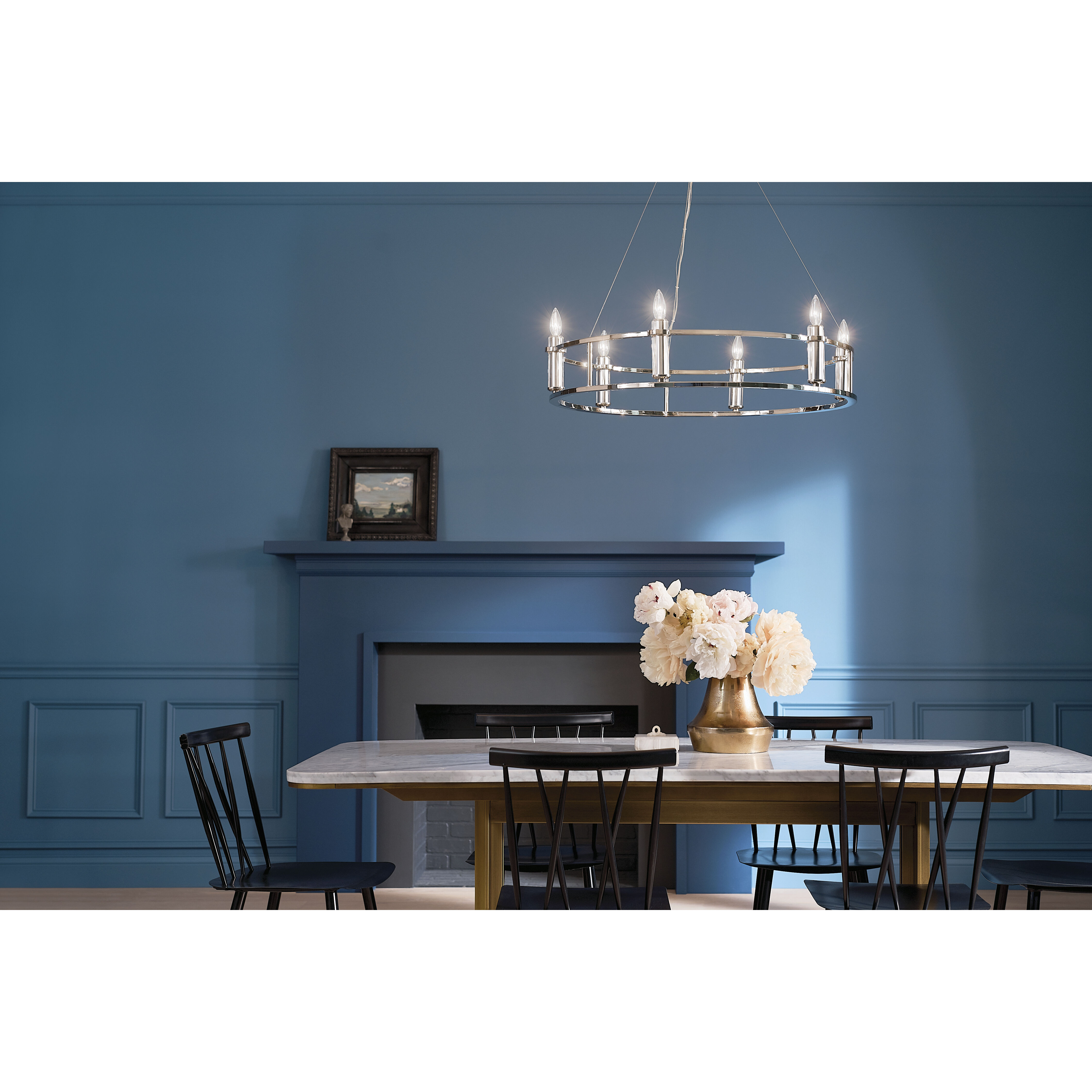 Rosalind 6 Light 33.25 inch Polished Nickel Chandelier Ceiling Light