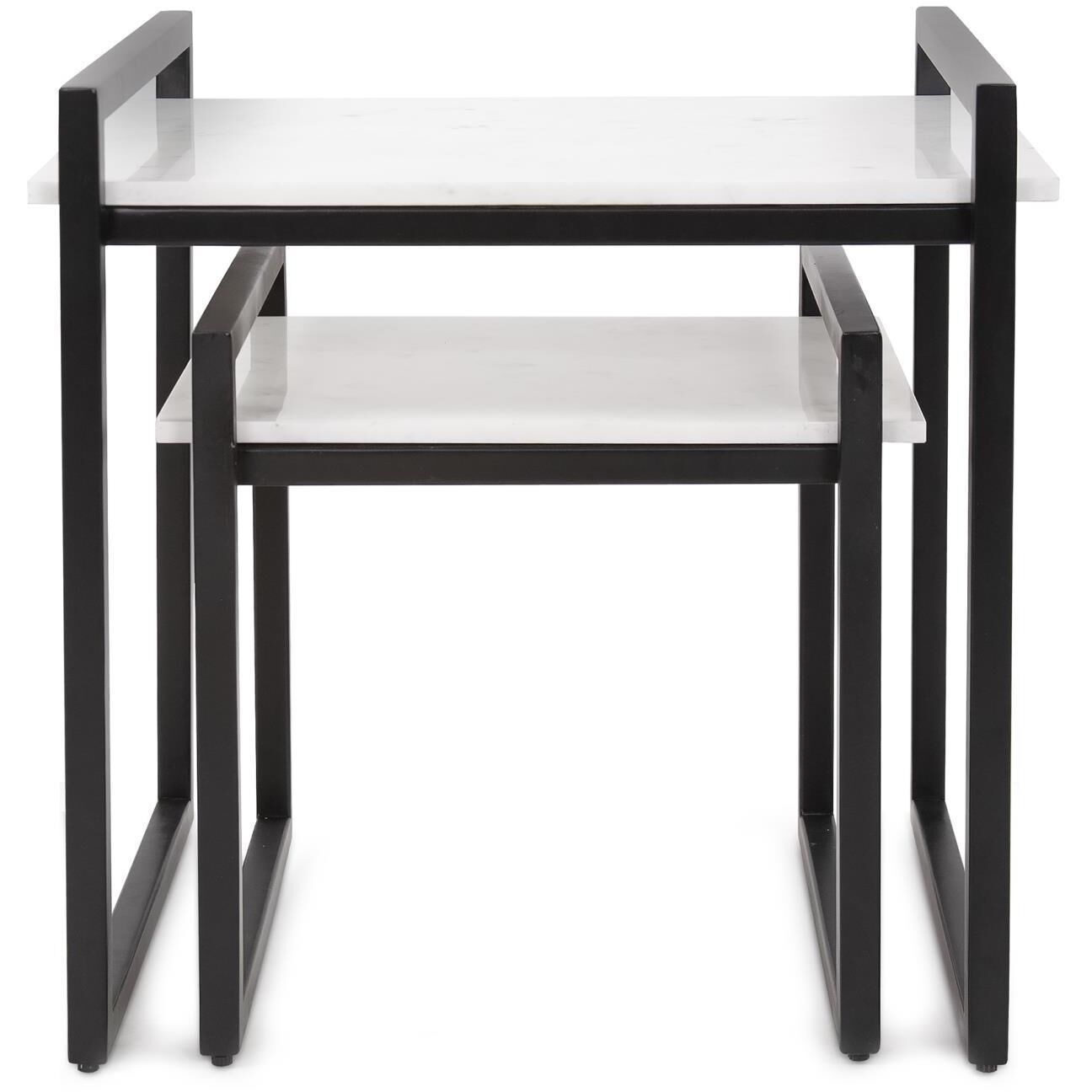 Santiago 24 X 18 inch Graphite and White Nesting Tables