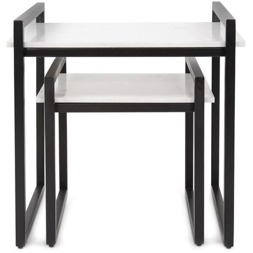 Santiago 24 X 18 inch Graphite and White Nesting Tables