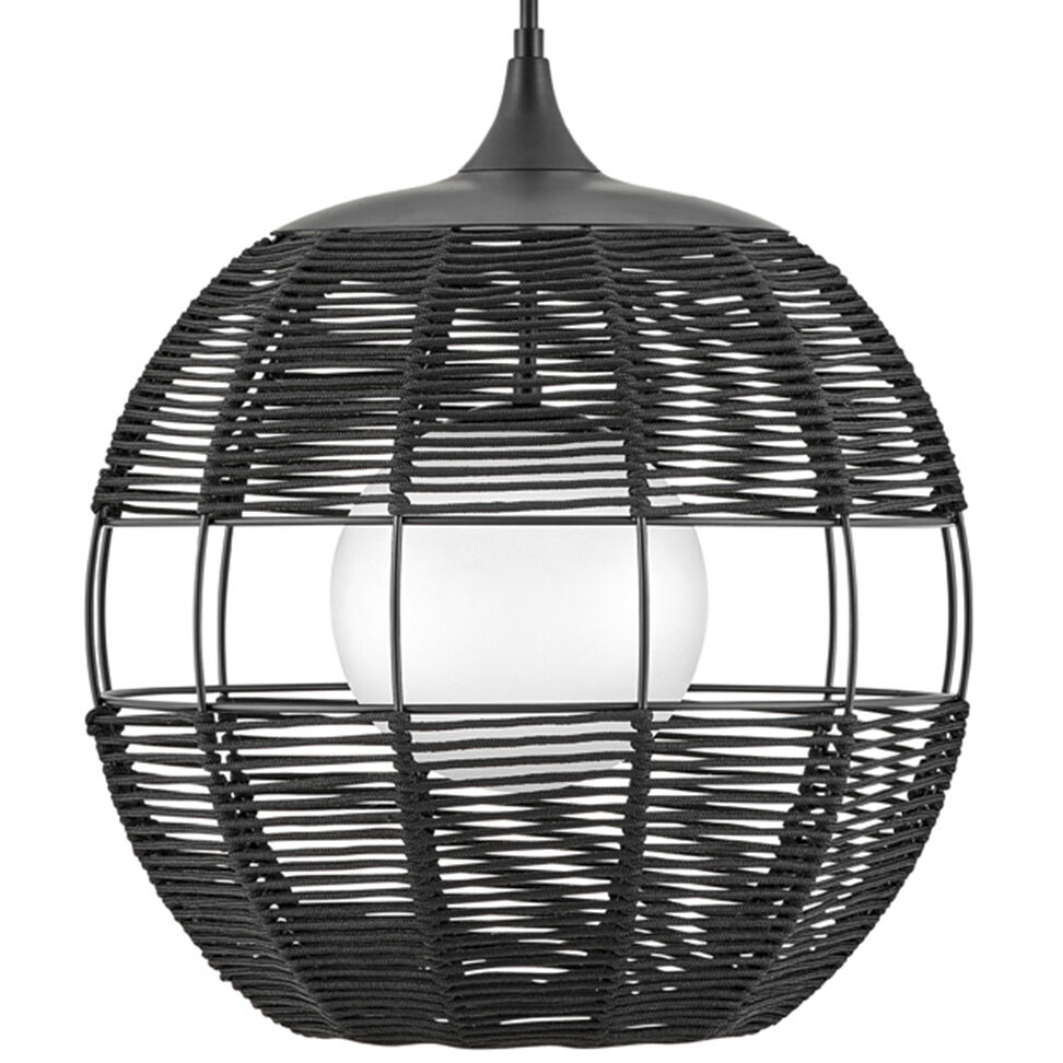 Open Air Maddox 1 Light 24.25 inch Black Outdoor Pendant