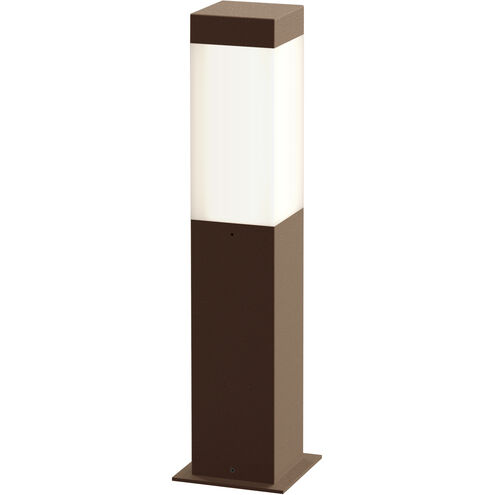 Square Column 12V 8 watt Textured Bronze Bollard