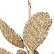 Banana Leaf 9 Light 36.75 inch French Gold with Natural Seagrass Chandelier Ceiling Light