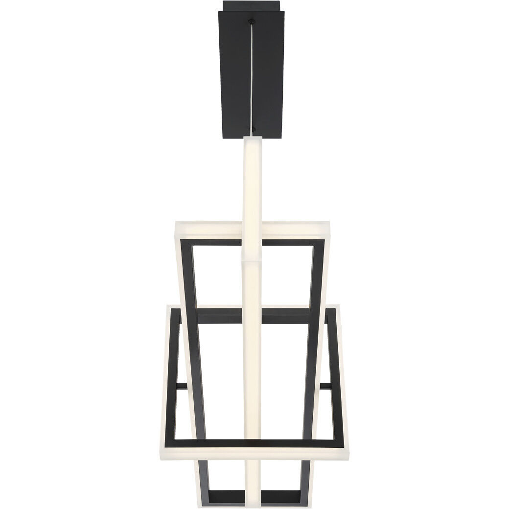Bordo LED 15.75 inch Black Chandelier Ceiling Light