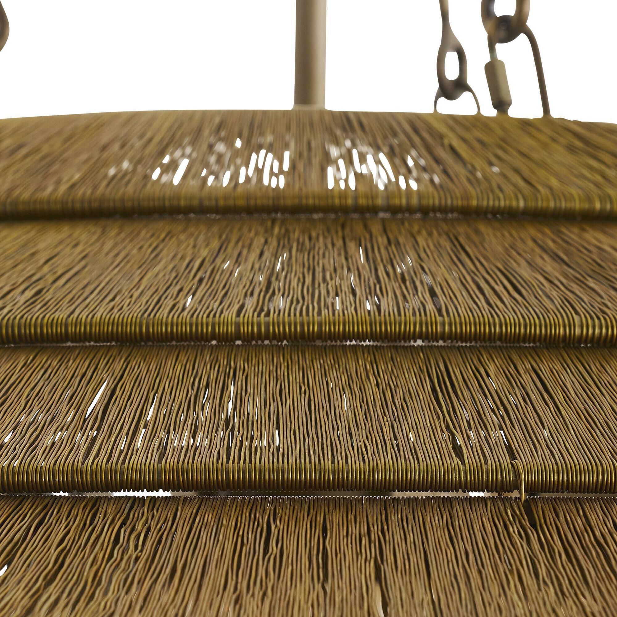 Lexa 3 Light 40 inch Vintage Brass Pendant Ceiling Light