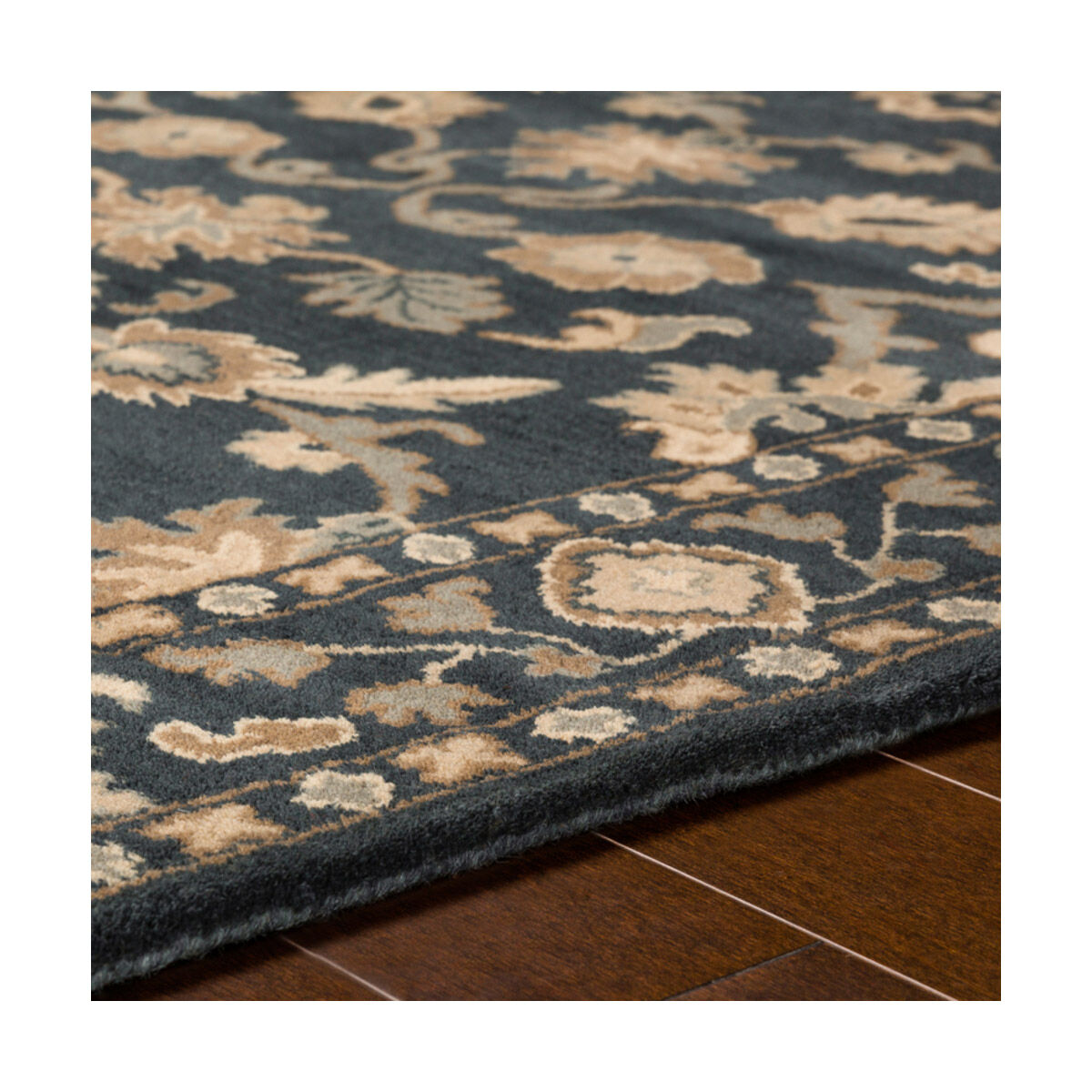 Caesar 120 X 96 inch Dark Green/Sea Foam/Ivory/Khaki/Tan Rugs, Wool