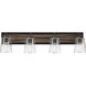 Briarwood 4 Light 34.75 inch Antique Bronze Bath Vanity Wall Light