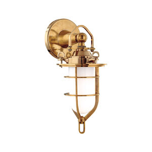 New Canaan 1 Light 6.5 inch Aged Brass Bath and Vanity Wall Light