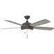 Discus Classic 52 52 inch Aged Pewter with Light Grey Weathered Oak Blades Ceiling Fan