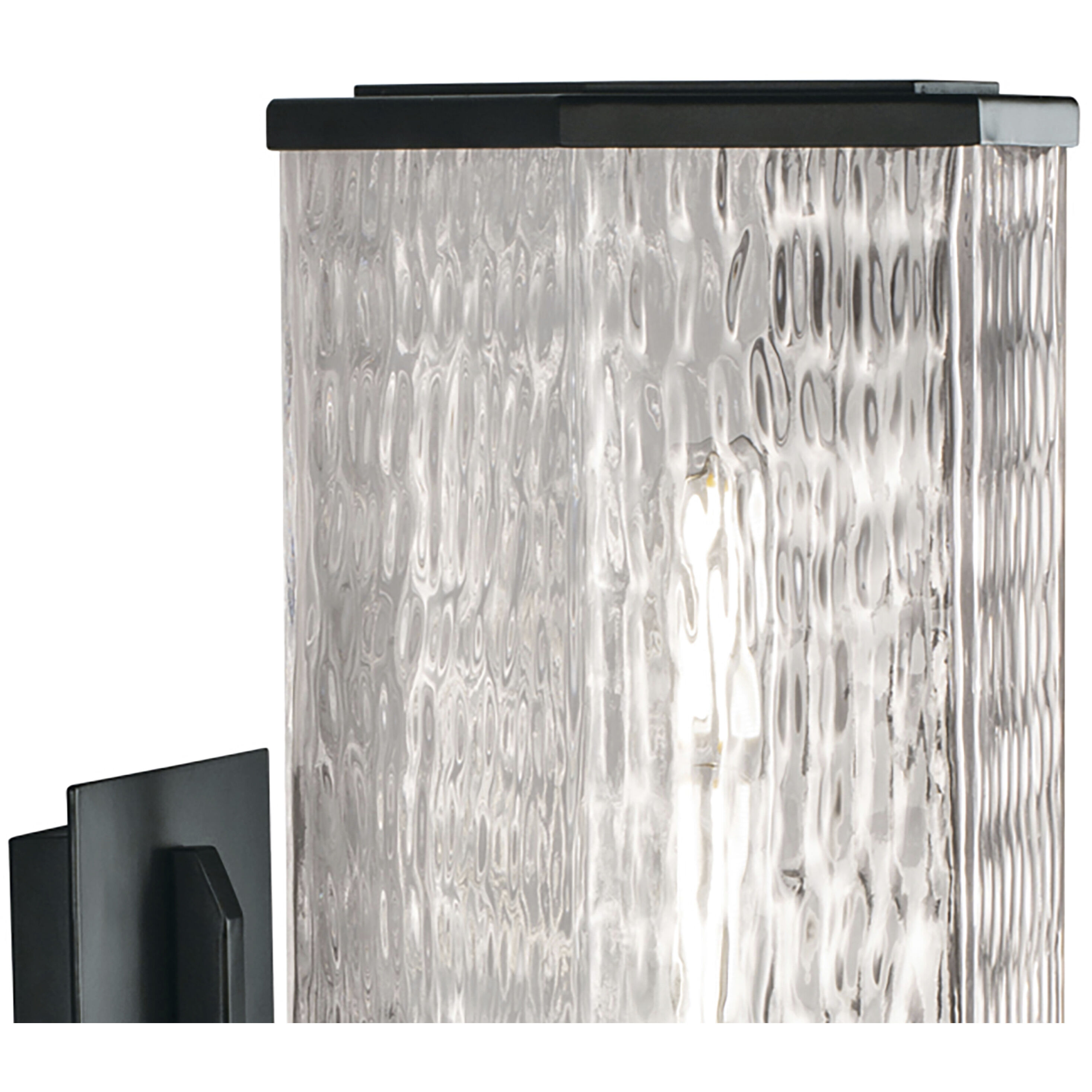 Polygon 1 Light 12.63 inch Matte Black Outdoor Wall Sconce