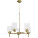 Claire 5 Light 24.25 inch Satin Brass Chandelier Ceiling Light