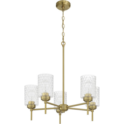Claire 5 Light 24.25 inch Satin Brass Chandelier Ceiling Light