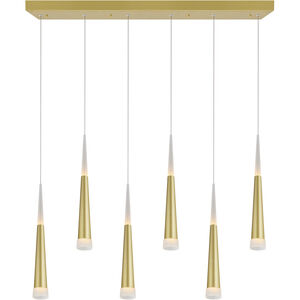 Andes 40 inch Satin Gold Pool Island Light Ceiling Light