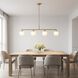 Nube LED 48 inch Satin Brass Linear Chandelier Ceiling Light