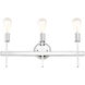 Prague 3 Light 24 inch Polished Chrome Vanity Sconce Wall Light