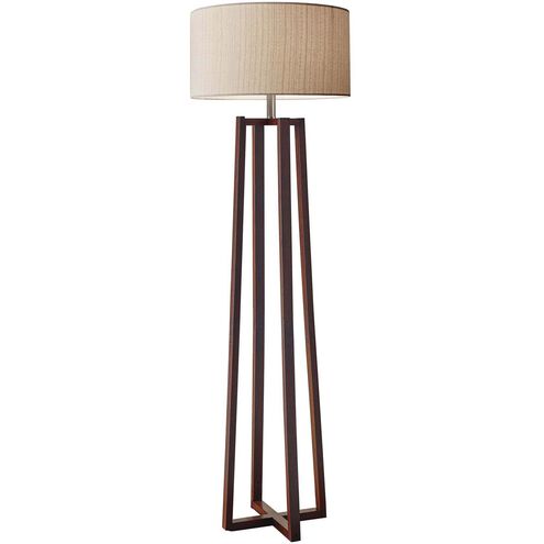 Quinn 60 inch 150.00 watt Walnut Floor Lamp Portable Light