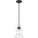 Vintage 1 Light 7.5 inch English Bronze Mini-Pendant Ceiling Light, Essentials