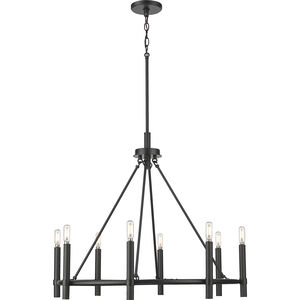 Skyva 8 Light 30 inch Matte Black Chandelier Ceiling Light