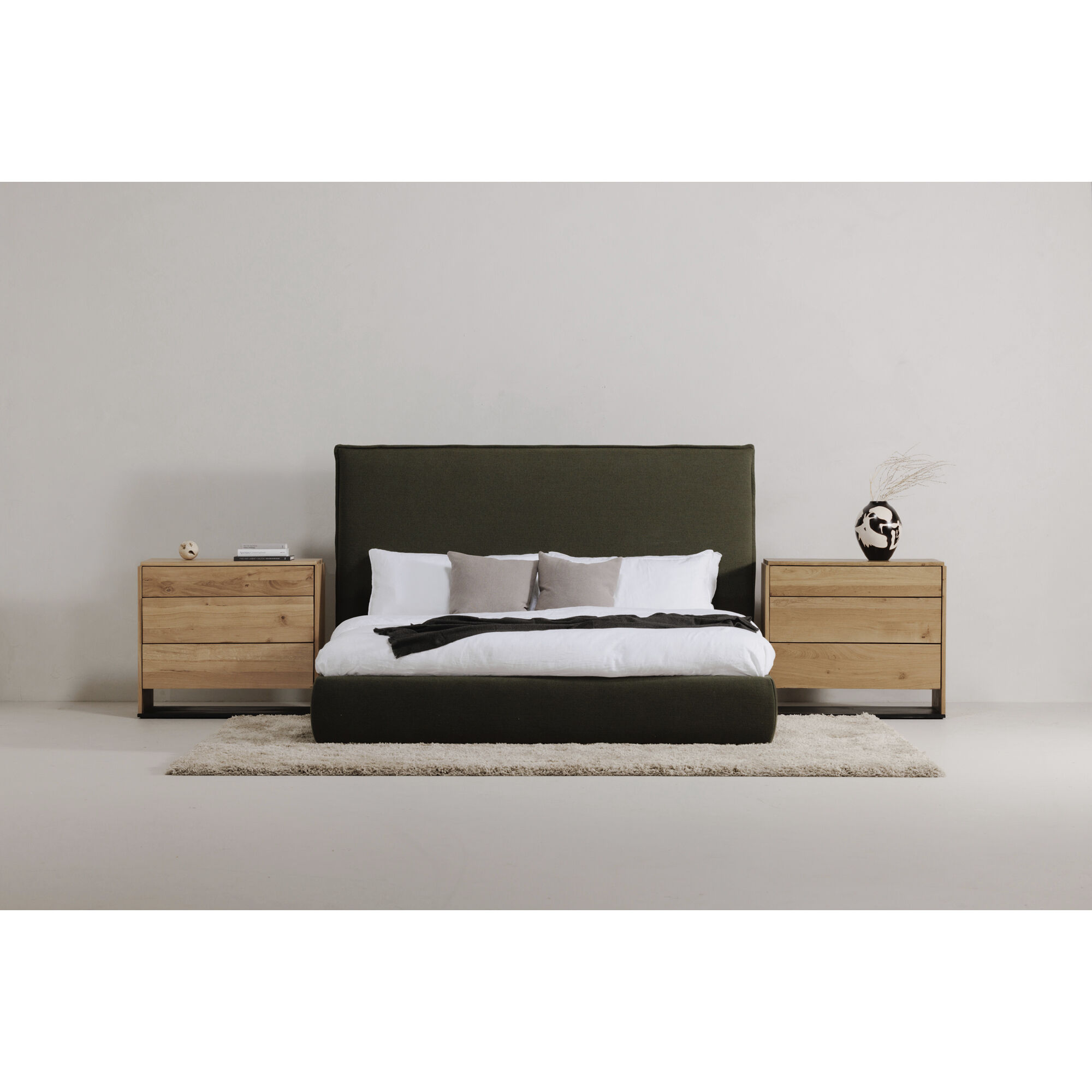 Luzon Green Bed, King Tall Headboard