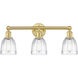 Brookfield 3 Light 23.75 inch Satin Gold Bath Vanity Light Wall Light in Clear