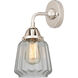 Nouveau 2 Chatham 1 Light 6 inch Polished Nickel Sconce Wall Light in Clear Glass