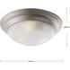 Alabaster Glass 3 Light 16.63 inch Brushed Nickel Flush Mount Ceiling Light