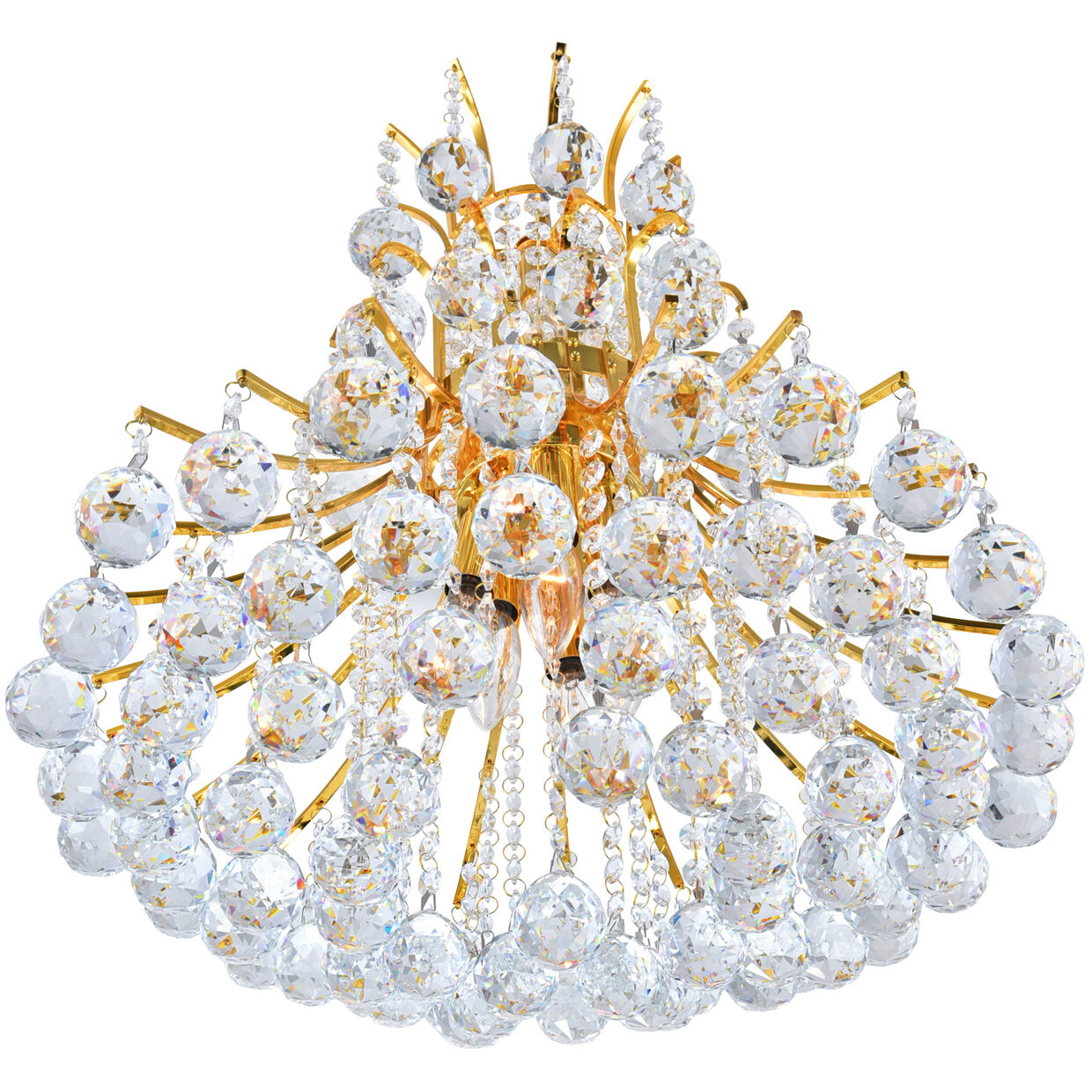 Princess 8 Light 20 inch Gold Down Chandelier Ceiling Light