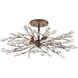 Trey 4 Light 28 inch Sunglow Bronze Semi Flush Mount Ceiling Light