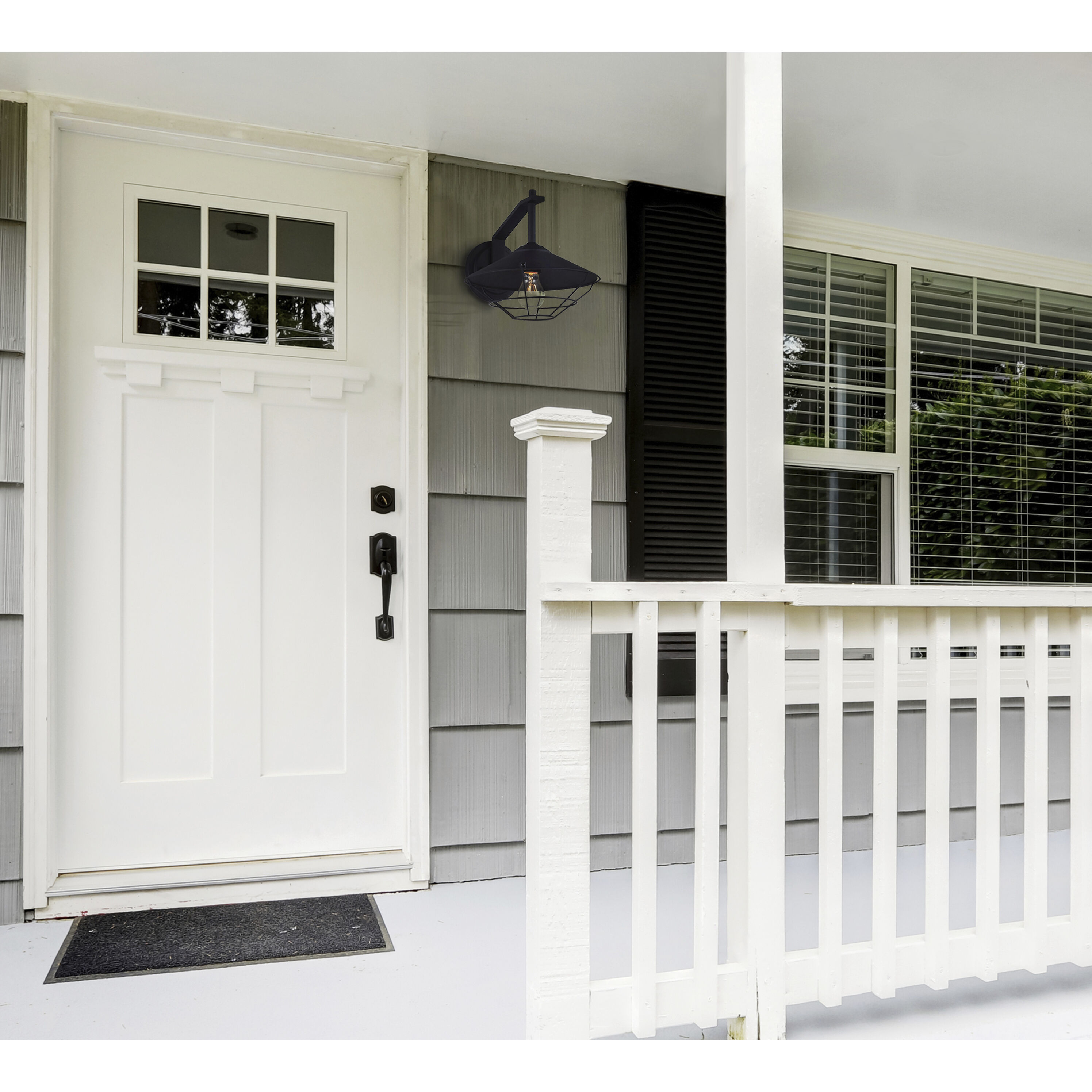 Briggs 1 Light 10 inch Black Outdoor Down Light