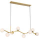 Curven Island Light Ceiling Light in Legacy Brass