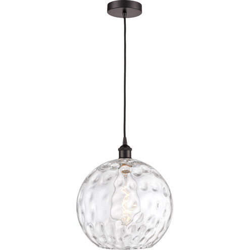 Edison Athens Water Glass 1 Light 12 inch Oil Rubbed Bronze Mini Pendant Ceiling Light