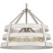 Brigantine 3 Light 18 inch Weathered White with Satin Nickel Chandelier Ceiling Light