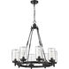 Tahoe 8 Light 29 inch Matte Black Outdoor Chandelier