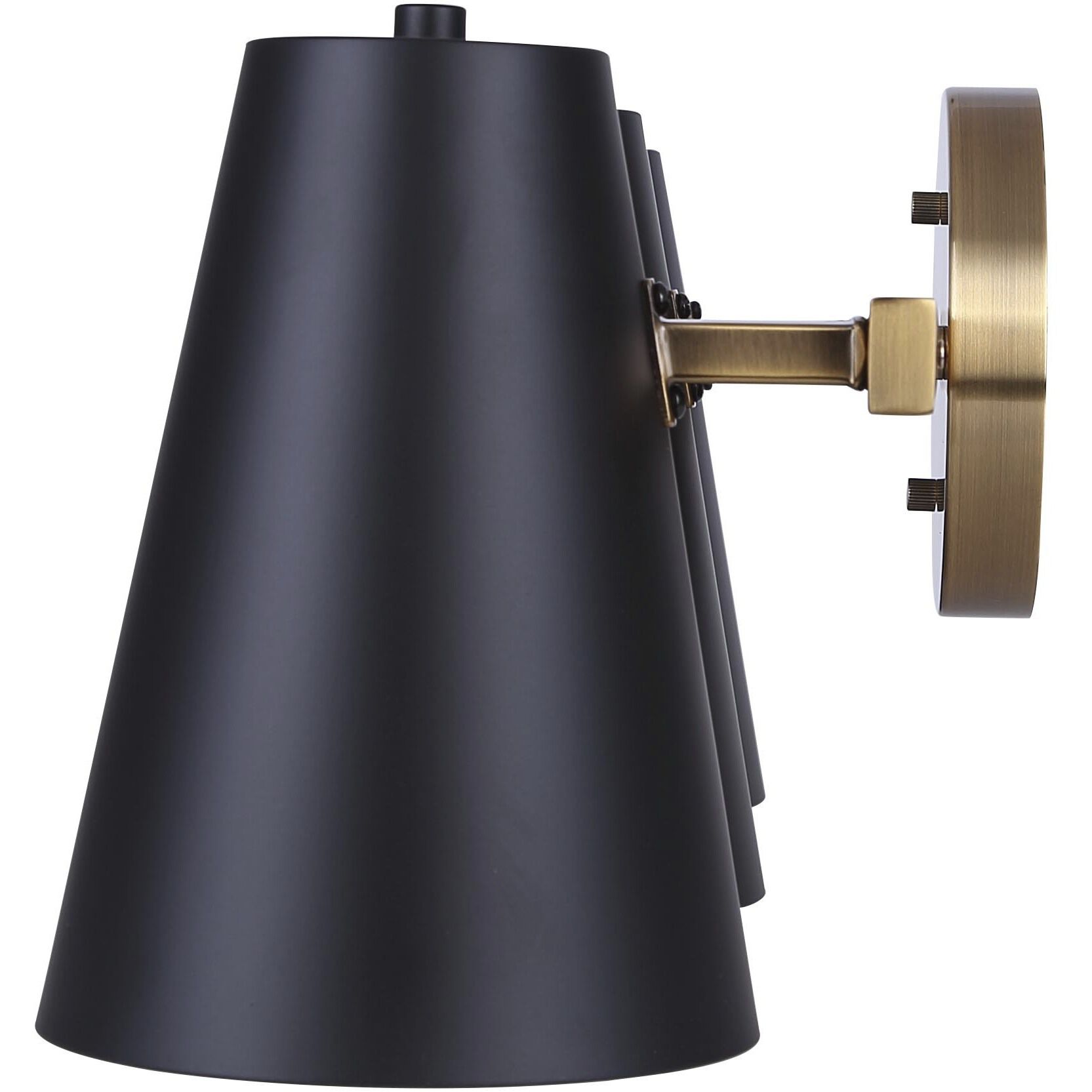 Harken 3 Light 24.5 inch Black/Gold Vanity Light Wall Light