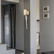 Textile 4.5 inch Brushed Nickel Wall Sconce Wall Light in Cylinder with Flat Rim, Incandescent, Gray
