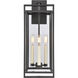 Gladwyn 3 Light 22 inch Matte Black Outdoor Sconce