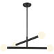 Contemporary LED 30 inch Matte Black Chandelier Ceiling Light
