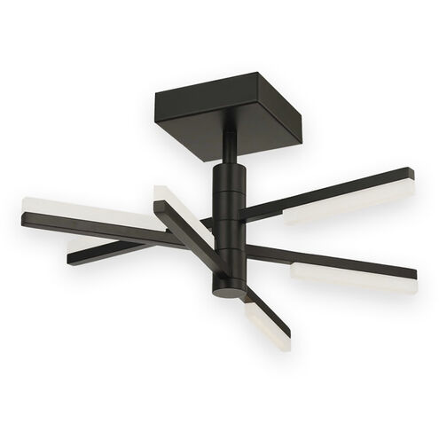 Stix LED 18 inch Black Semi-Flush Mount Ceiling Light