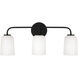 Lawson 3 Light 23.5 inch Matte Black Vanity Light Wall Light