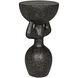 African 26 X 14 inch Black Fiber Cement Side Table