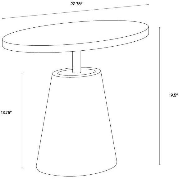 Carment 22.75 X 19.5 inch Terrazzo / Grey Side Table