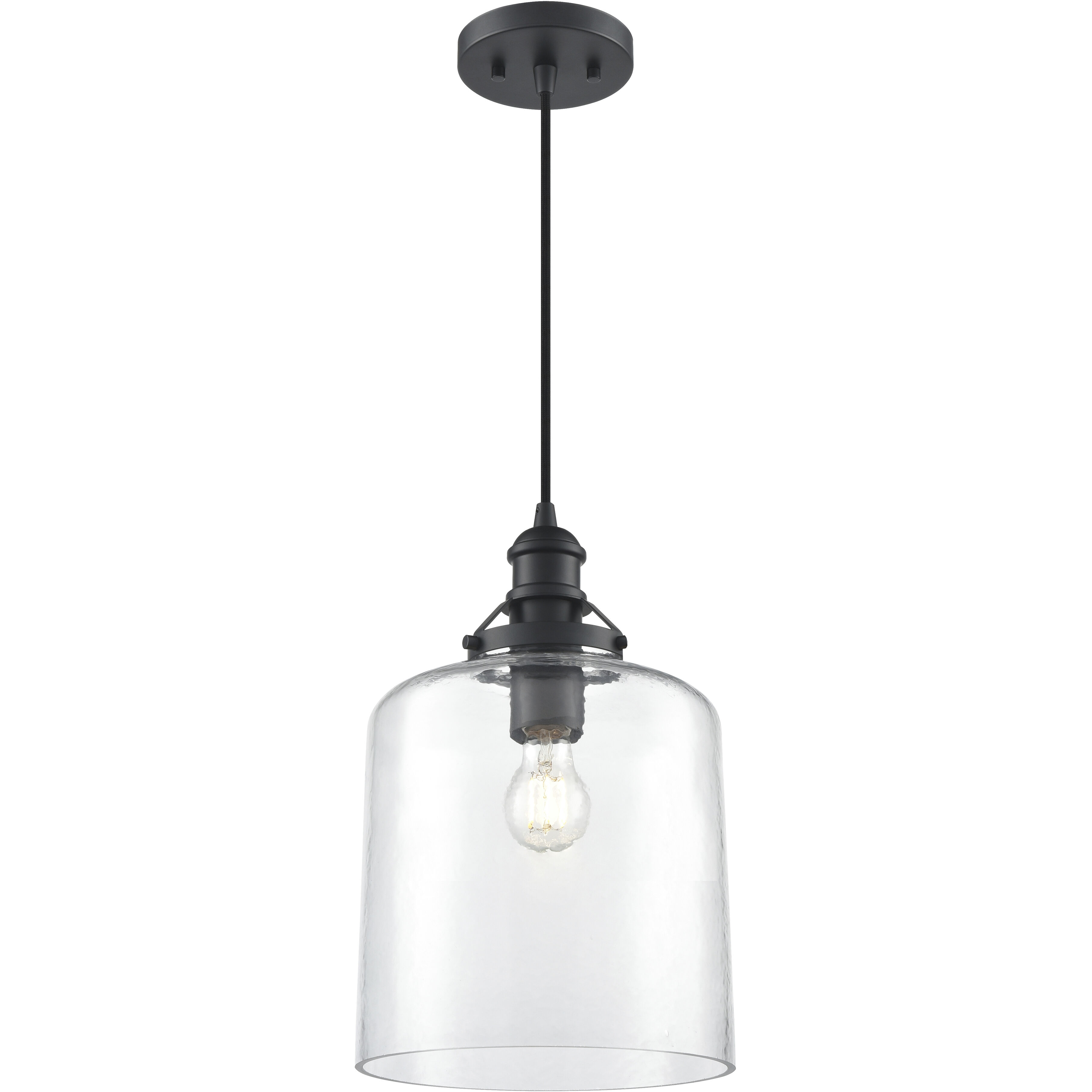 Khrisa 1 Light 10 inch Matte Black Pendant Ceiling Light