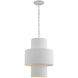Julie Neill Chalmette LED 16 inch Plaster White Layered Pendant Ceiling Light