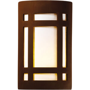 Ambiance Cylinder LED 7.75 inch Real Rust ADA Wall Sconce Wall Light, Large