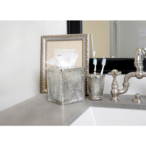 Scarlette Antique Silver with Silver Bath Accessory, Toothbrush Holder