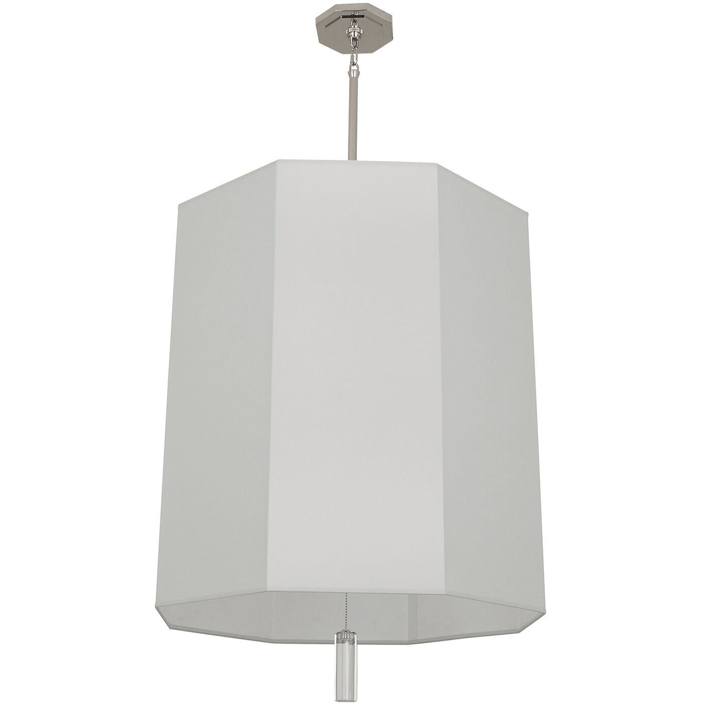 Kate 6 Light 22 inch Polished Nickel Pendant Ceiling Light in Pearl Gray