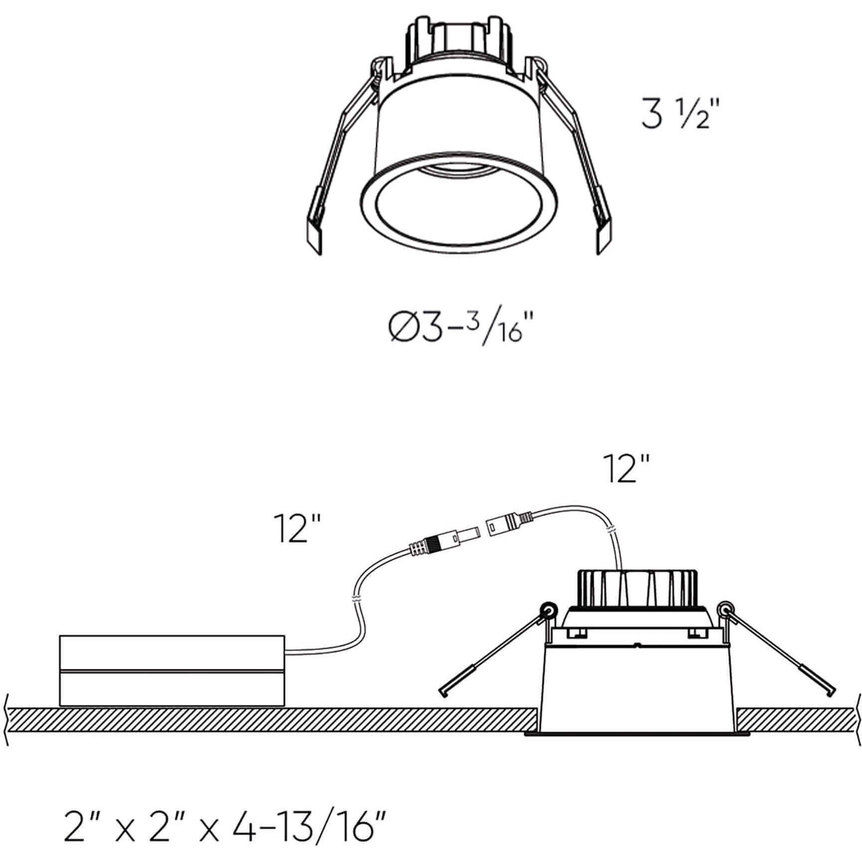 Facet Black Regressed in Color Temperature Changing, Gimbal Down Light