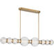 Cordel LED 50.25 inch Legacy Brass Linear Chandelier Ceiling Light
